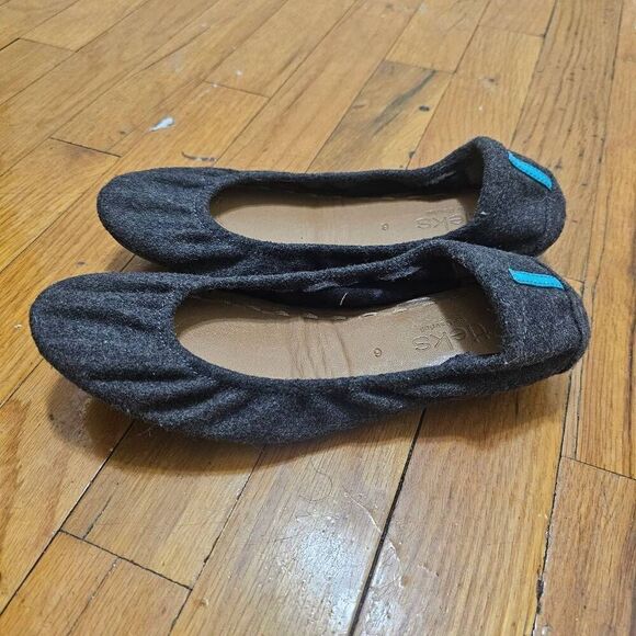 Tieks Shoes - Tieks Ballet Flats Womens Size 6 Greystone Vegan Wool Slip On Cushioned Comfort